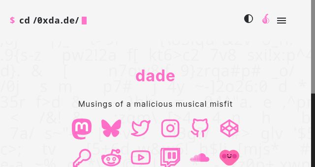 Screenshot of 0xda.de