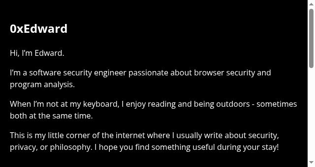 Screenshot of 0xedward.io