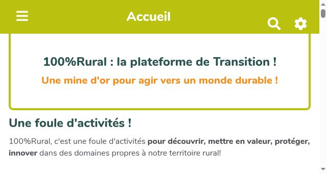 Screenshot of 100pour100rural.be
