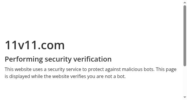 Screenshot of 11v11.com