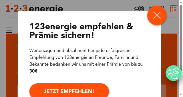 Screenshot of 123energie.de
