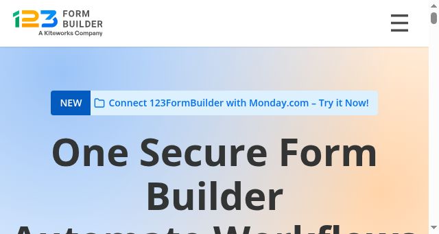 Screenshot of 123formbuilder.com