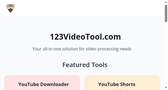 Screenshot of 123videotool.com