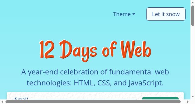 Screenshot of 12daysofweb.dev
