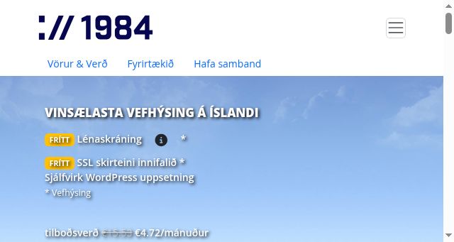 Screenshot of 1984.is