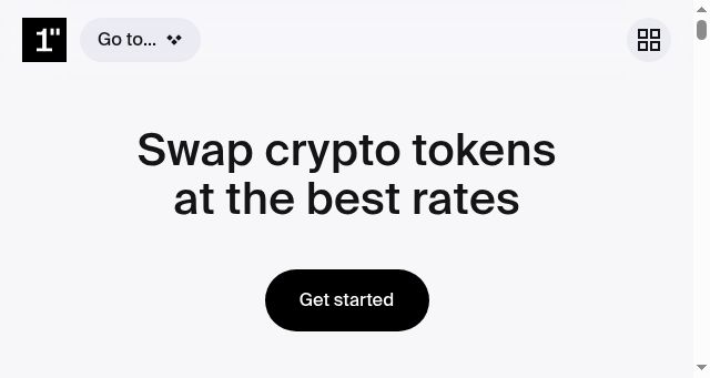 Screenshot of 1inch.io