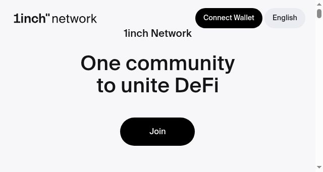 Screenshot of 1inch.network
