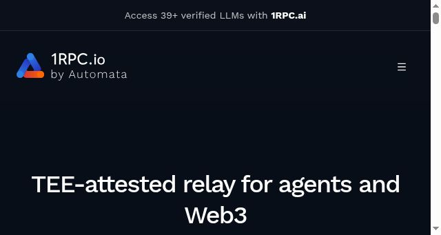 Screenshot of 1rpc.io