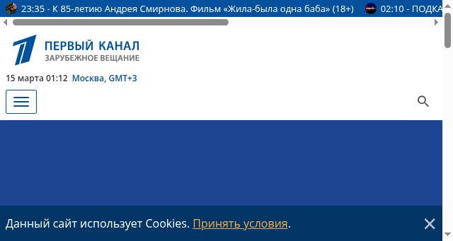 Screenshot of 1tv.com