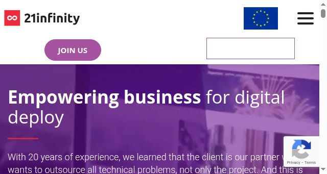 Screenshot of 21infinity.com