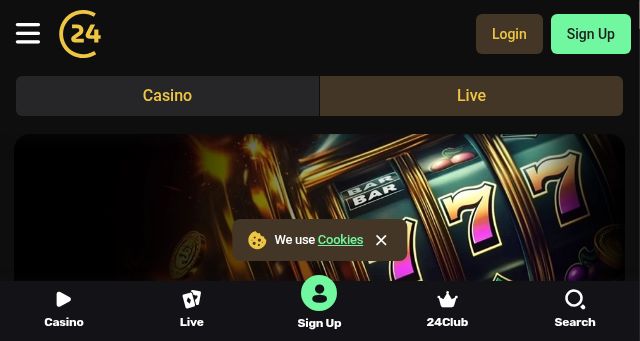 Screenshot of 24casino.com
