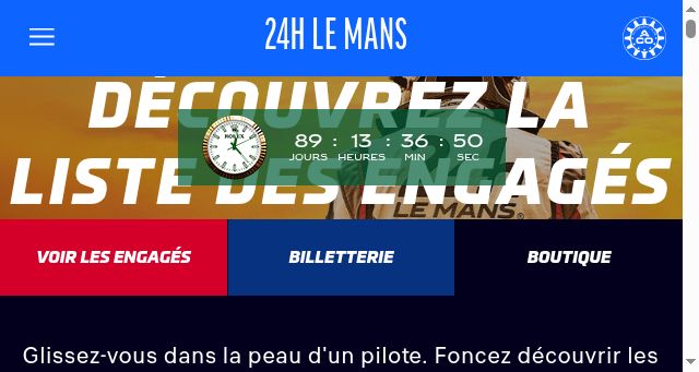 Screenshot of 24h-lemans.com