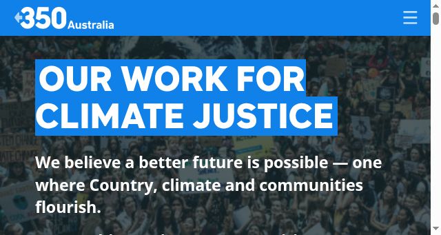 Screenshot of 350.org.au