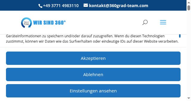 Screenshot of 360grad-team.com