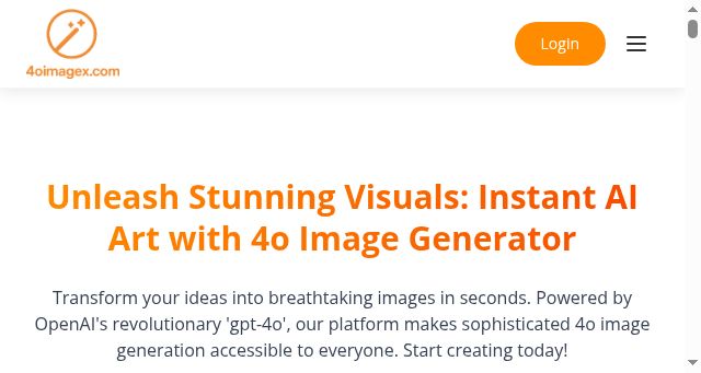 Screenshot of 4oimagex.com
