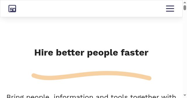 Screenshot of 50hire.com