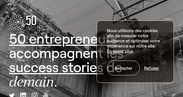 Screenshot of 50partners.fr