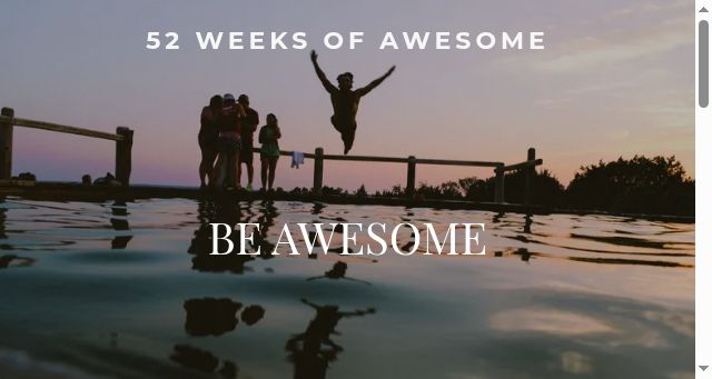 Screenshot of 52weeksofawesome.com