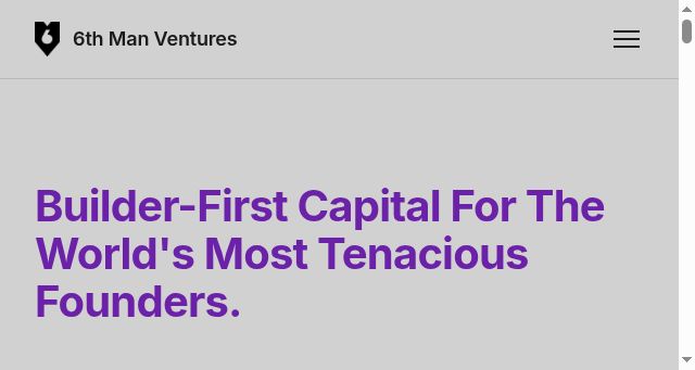 Screenshot of 6thman.ventures