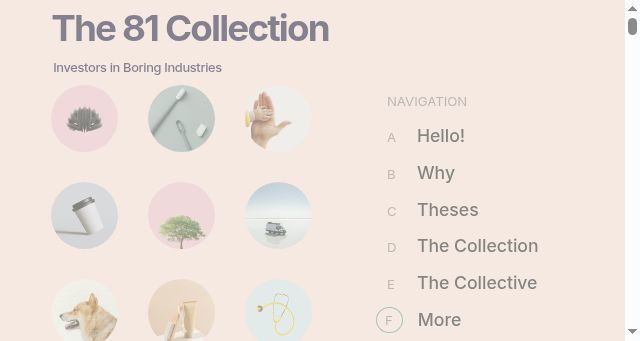 Screenshot of 81collection.com