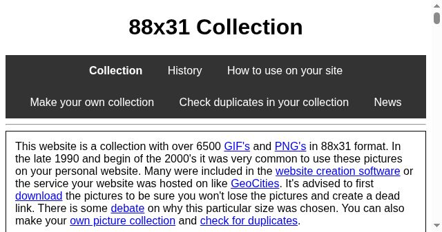 Screenshot of 88x31.nl