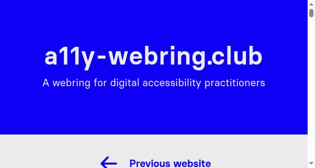 Screenshot of a11y-webring.club