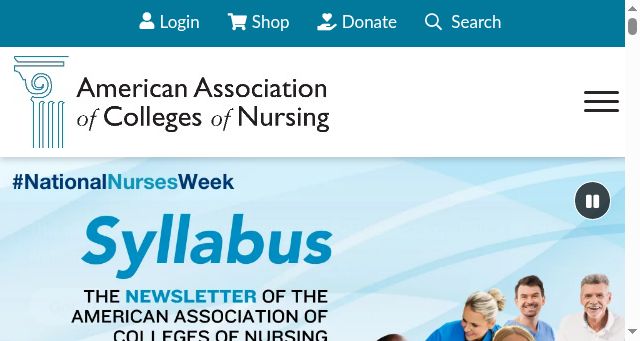 Screenshot of aacnnursing.org