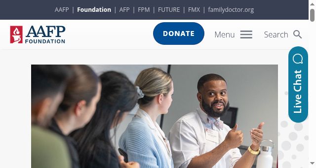 Screenshot of aafpfoundation.org