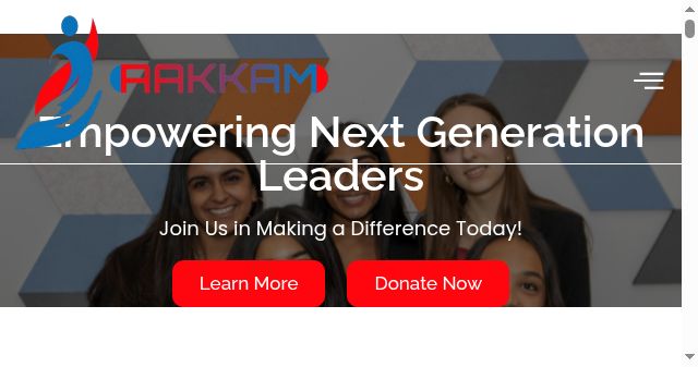 Screenshot of aakkamfoundation.org