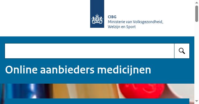 Screenshot of aanbiedersmedicijnen.nl