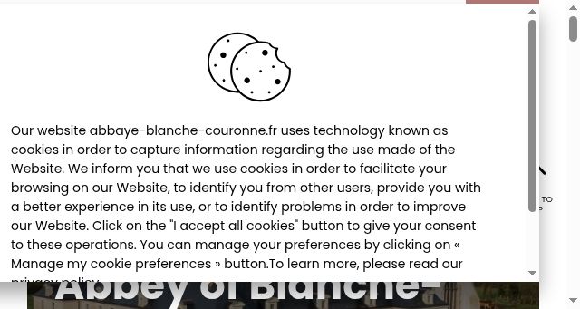 Screenshot of abbaye-blanche-couronne.fr