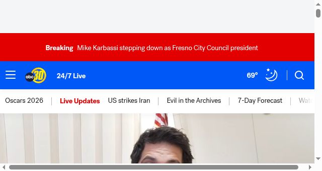 Screenshot of abc30.com