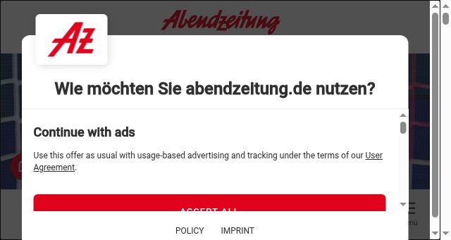 Screenshot of abendzeitung-muenchen.de
