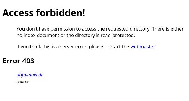 Screenshot of abfallnavi.de