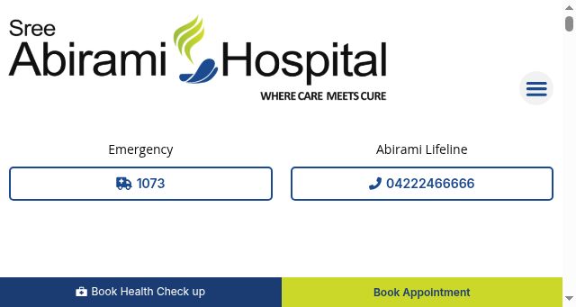 Screenshot of abiramihospital.com