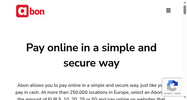 Screenshot of abon.cash