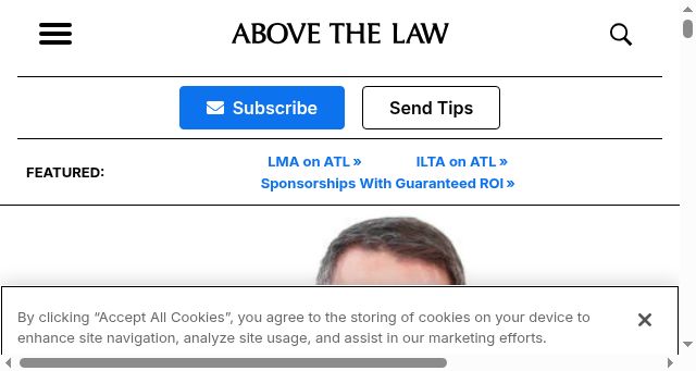 Screenshot of abovethelaw.com