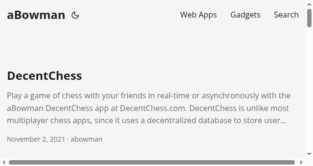 Screenshot of abowman.com