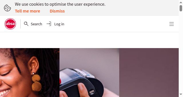 Screenshot of absa.com.gh