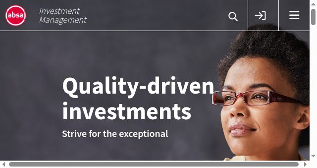 Screenshot of absainvestmentmanagement.co.za