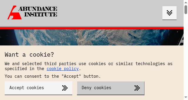 Screenshot of abundance.institute