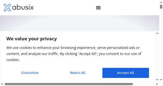Screenshot of abusix.com