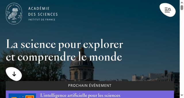 Screenshot of academie-sciences.fr
