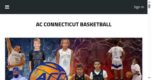 Screenshot of accbball.com