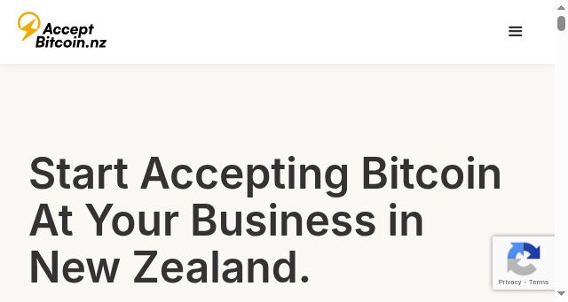 Screenshot of acceptbitcoin.nz