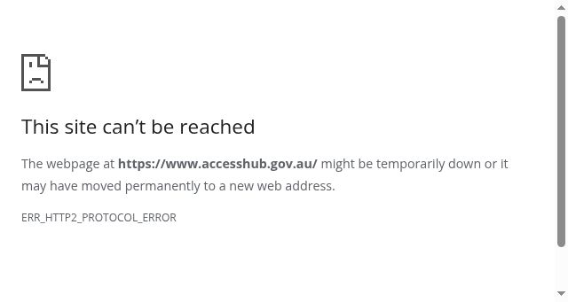 Screenshot of accesshub.gov.au