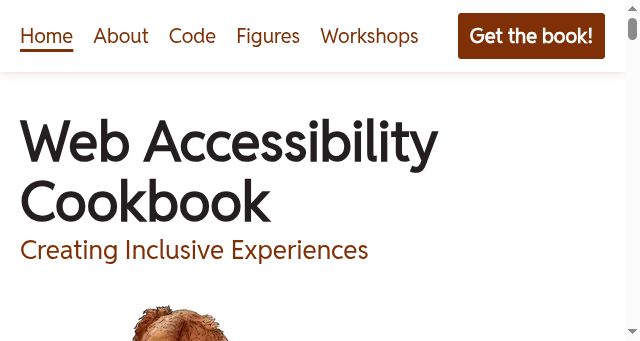 Screenshot of accessibility-cookbook.com