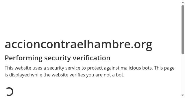 Screenshot of accioncontraelhambre.org
