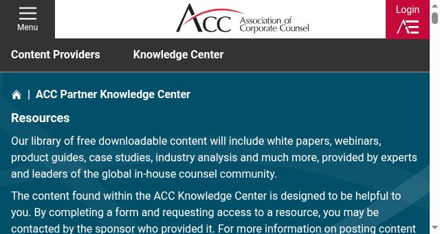 Screenshot of accknowledgecenter.com