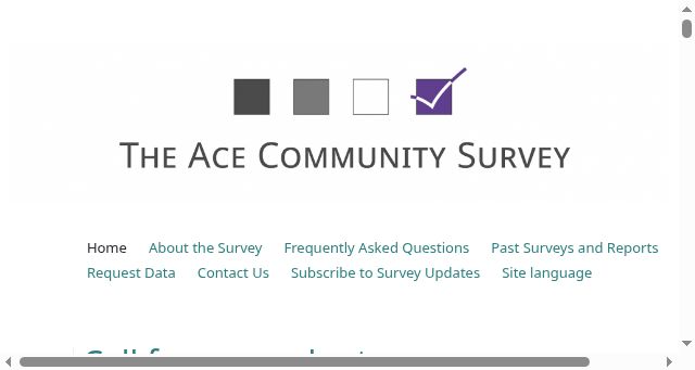 Screenshot of acecommunitysurvey.org